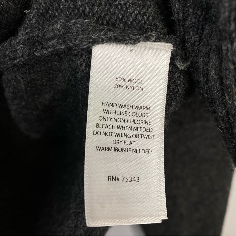 Telluride Clothing Fair-Isle Full Zip Cardigan Wool Blend Charcoal Gray Medium - Picture 11 of 13